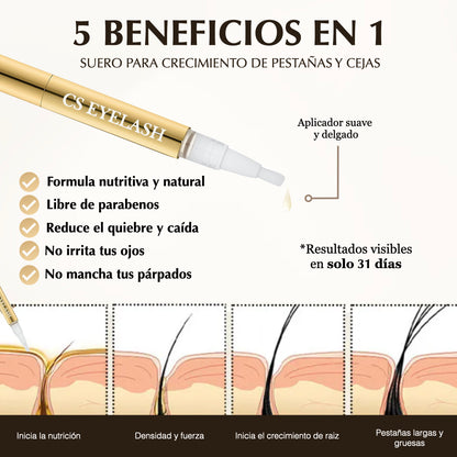 Suero para crecimiento de pestañas y cejas 6 ml